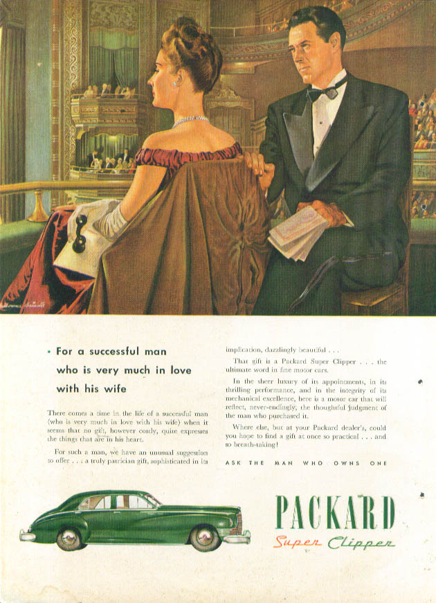 Image for For a successful man Packard Super Clipper ad 1946
