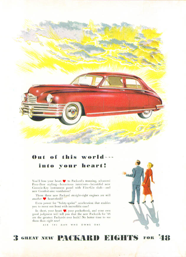 Image for Out of this world . . . into your heart! Packard ad 194