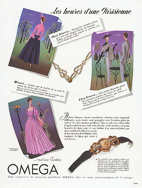 Image for Les heures d'une Parisienne Omega Watch ad 1948
