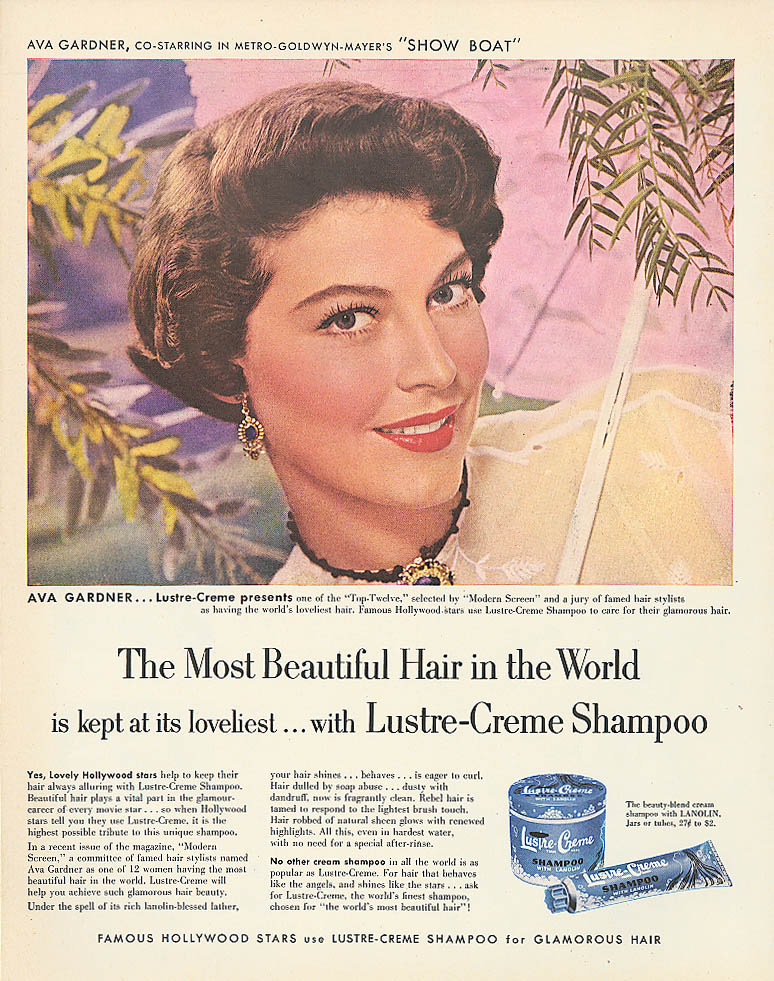 Image for Ava Gardner for Lustre-Crme Shampoo ad 1951