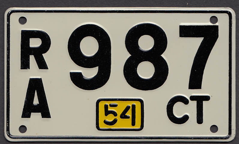 Image for Connecticut Wheaties License Plate 1954