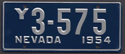 Image for Nevada Wheaties License Plate 1954