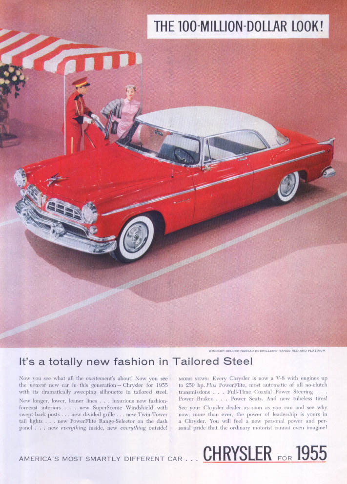 Image for Chrysler Windsor DeLuxe Nassau Tailored Steel ad 1955