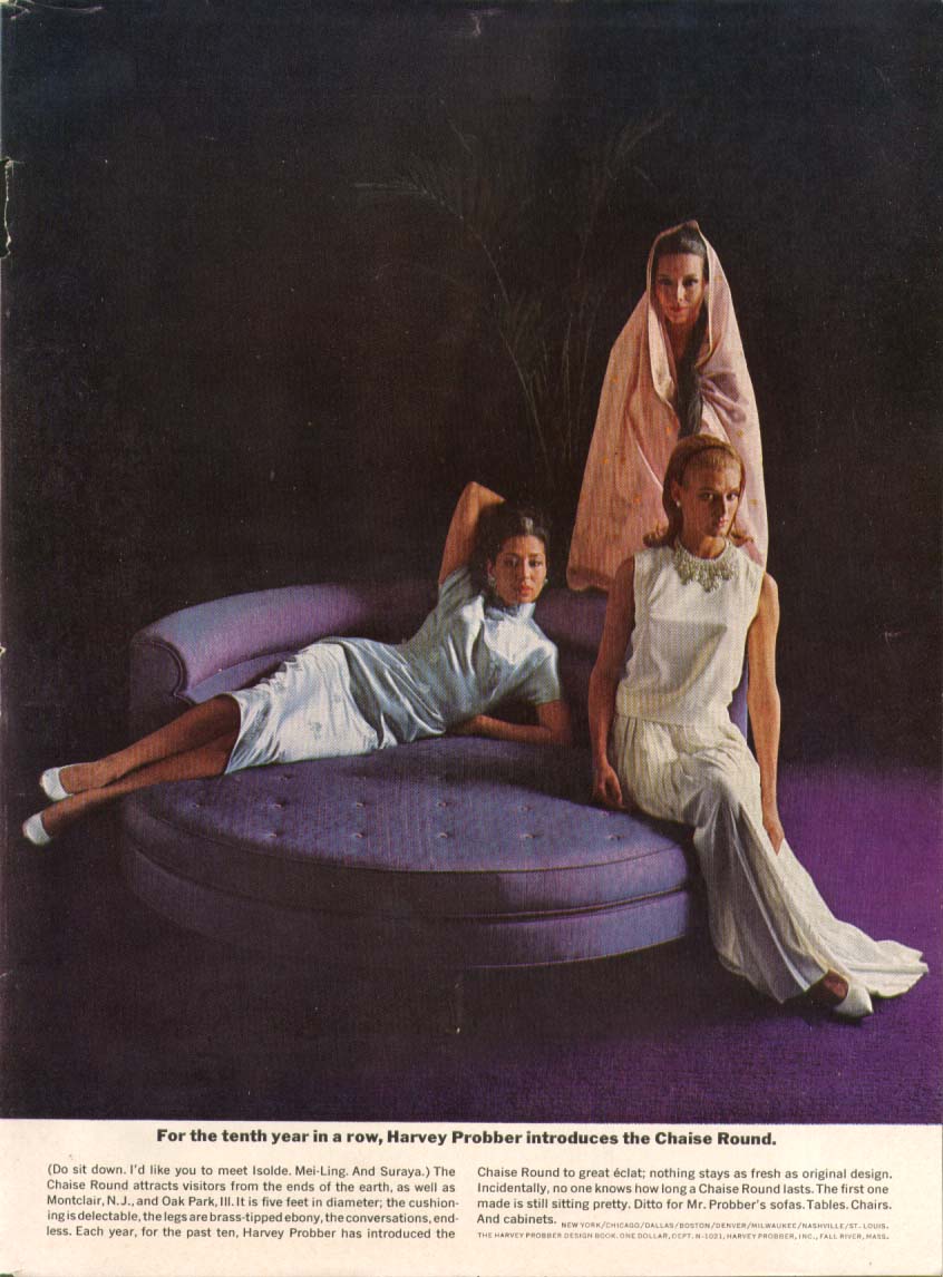 Image for 10th Anniversary Chaise Round by Harvey Probber ad 1961