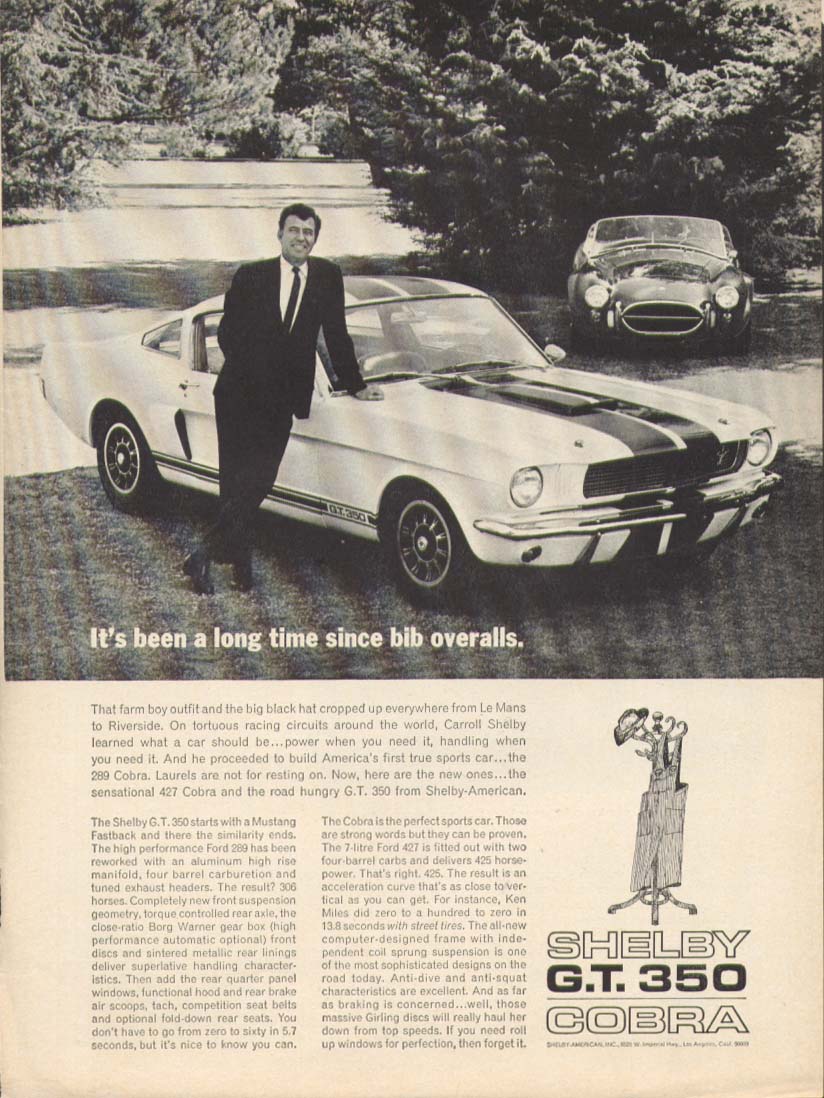 Image for Long time since bib overalls Shelby GT 350 Mustang 1966