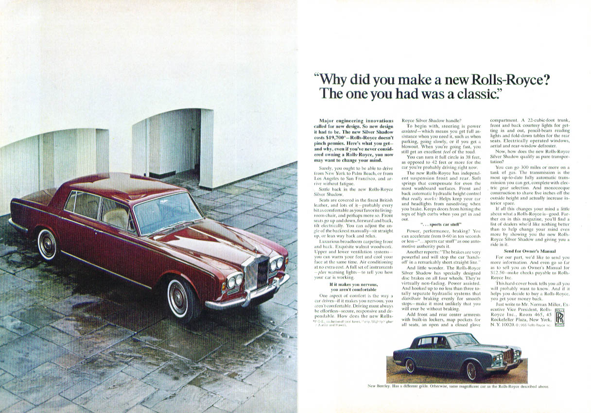 Image for Why did you make a new Rolls-Royce? Ad 1966