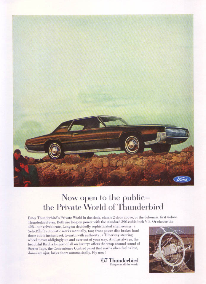 Image for Now open to the public Thunderbird ad 1967