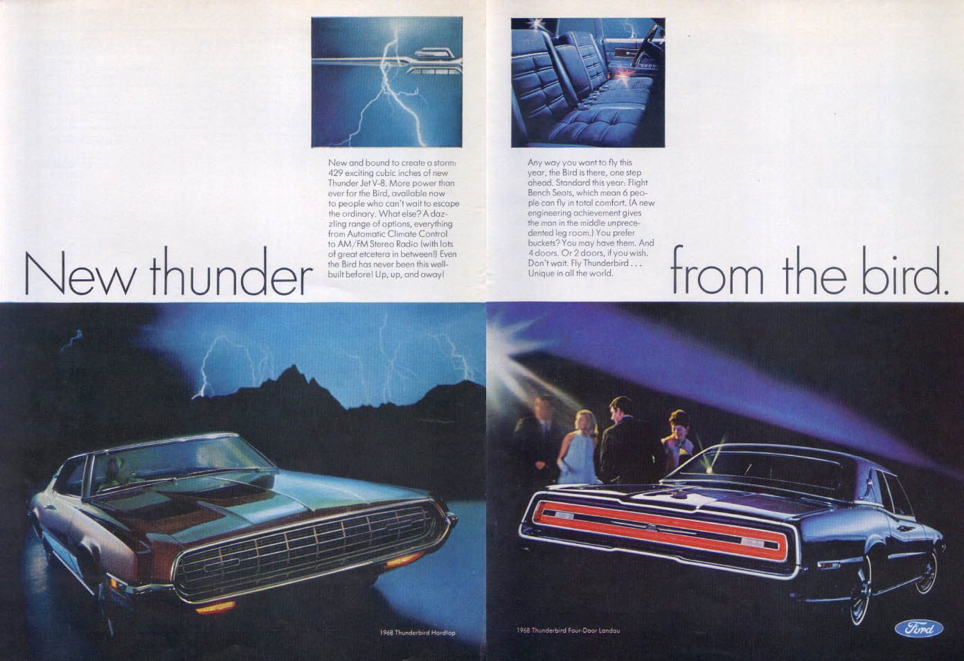 Image for Ford Thunderbird New thunder from the bird ad 1968
