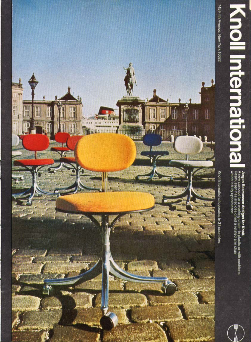 Image for Jergen Rasmussen chairs for Knoll International ad 1970