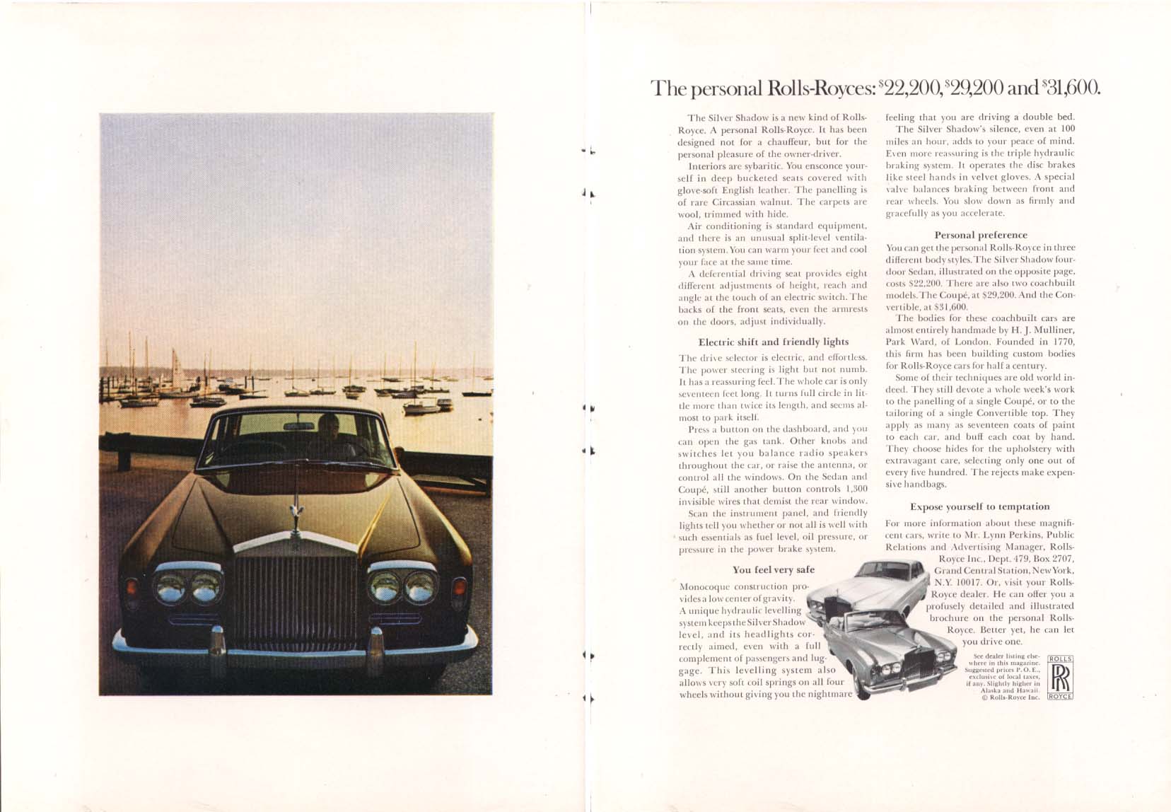 Image for Personal Rolls-Royce $19,600 $22,200 $31,600 ad 1970