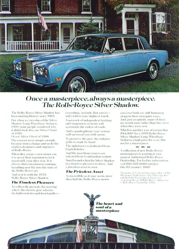 Image for Once a masterpiece Rolls-Royce Silver Shadow ad 1977