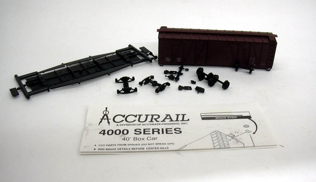 Image for Accurail HO Data Only - DK 40' Box Car kit #4298 unbuilt 1960s