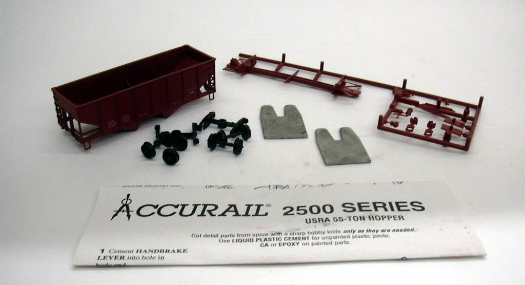 Image for Accurail HO Oxide USRA 55-ton Hopper r kit #2599 unbuilt 1960s