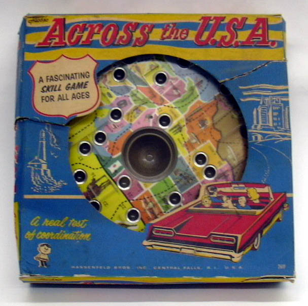 Image for Across The U. S. A. Hasbro Skill Game ca 1960s