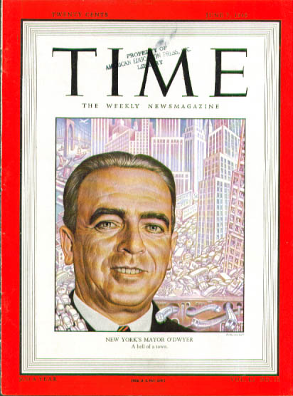 Image for Artzybasheff cover NY Mayor O'Dwyer Time 6/7 1948