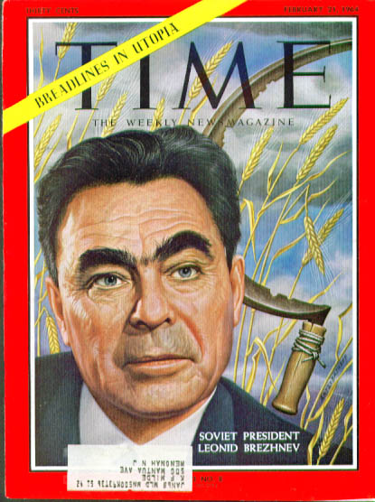 Image for Artzybasheff cover Brezhnev Time 2/21 1964