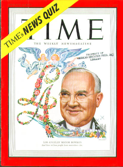 Image for Artzybasheff cover Los Angeles Mayor Bowron Time 7/4 1949