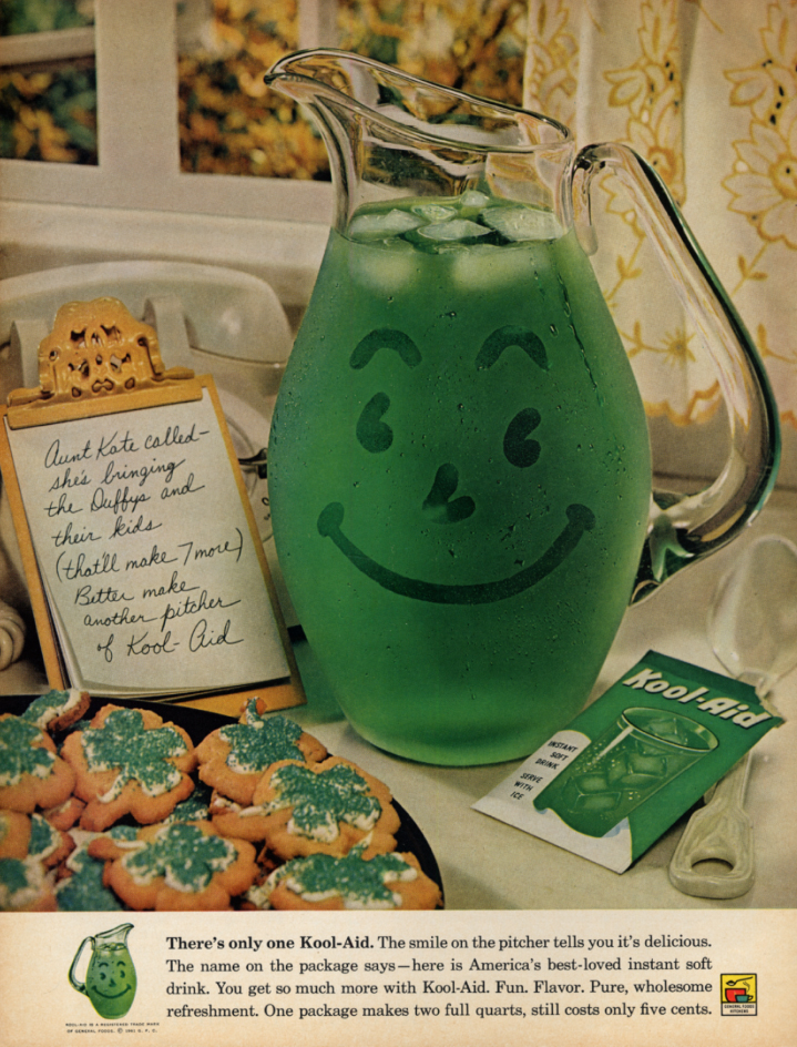Image for Aunt Kate called she's bringing the Duffys & their kids Kool-Aid ad 1961 L