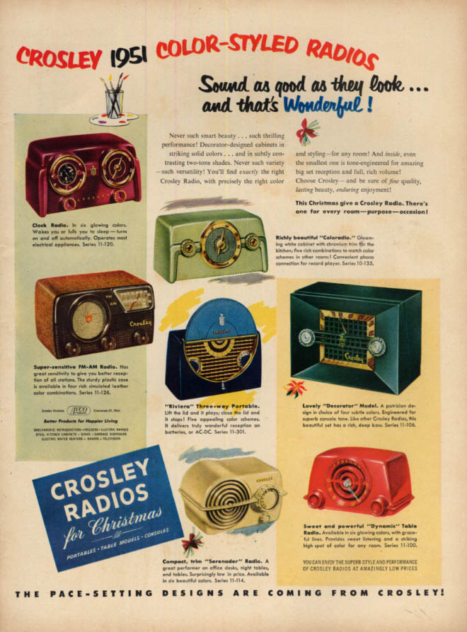 Image for Sound as good as they look Crosley Color-Styled Radios ad 1950 L