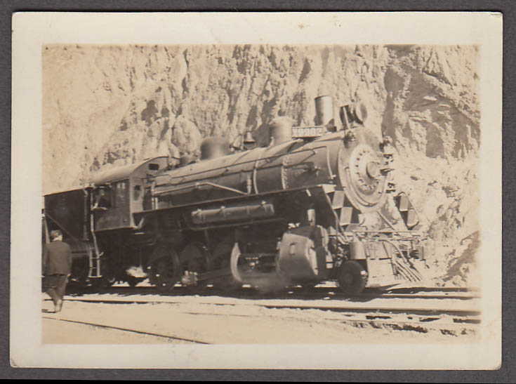Image for Colorado & Southern Railroad 2-8-0 locomotive photo 1932 near Hoover Dam NV