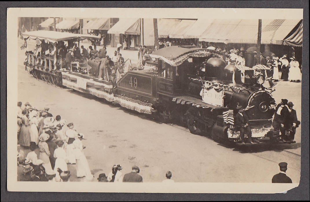 Image for Central Vermont Ry 0-4-0 #49 locomotive photo St Albans 150th Anniv parade 1913