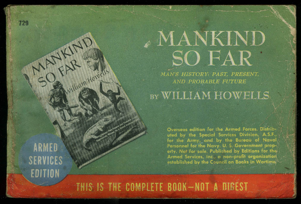 Image for ASE 729 William Howells: Mankind So Far: Armed Services Edition