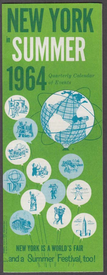 Image for New York in Summer Quarterly Calendar 1964 World's Fair sports music art +