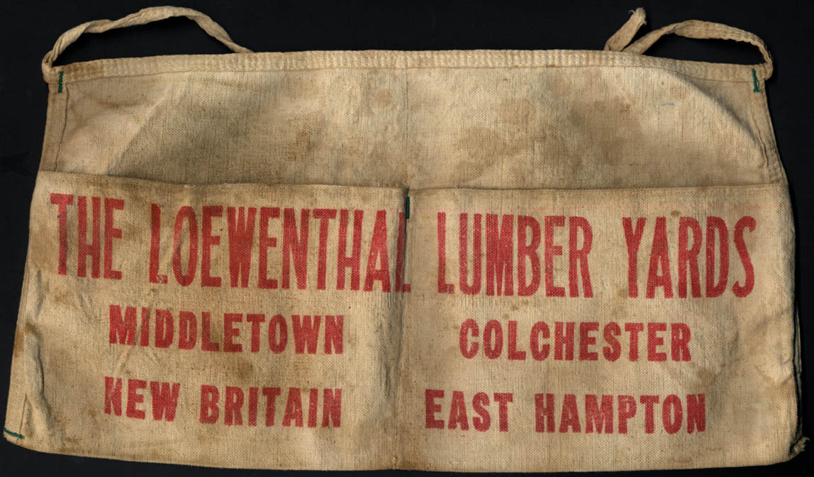 Image for Loewenthal Lumber Yards CT chain cloth carpentrer's apron ca 1960
