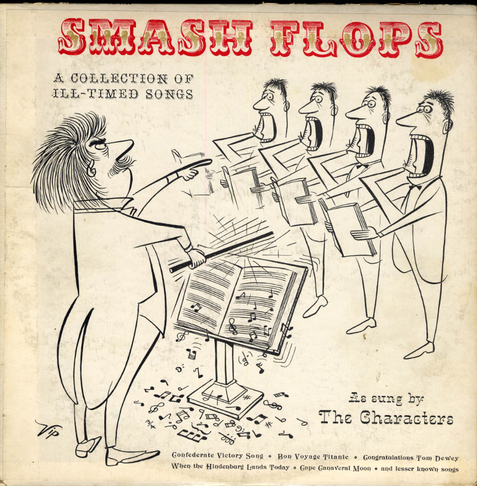 Image for The Characters: Smash Flops: Ill-Timed Songs PIP LP VIP Virgil Partch cover 1964