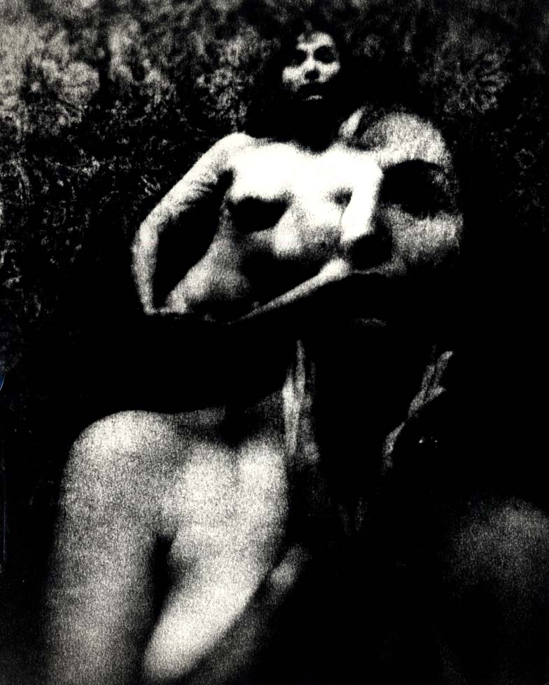 Image for ORIGINAL Gene Szafran 16x20" photo Double exposure nude head & full body c 1980s