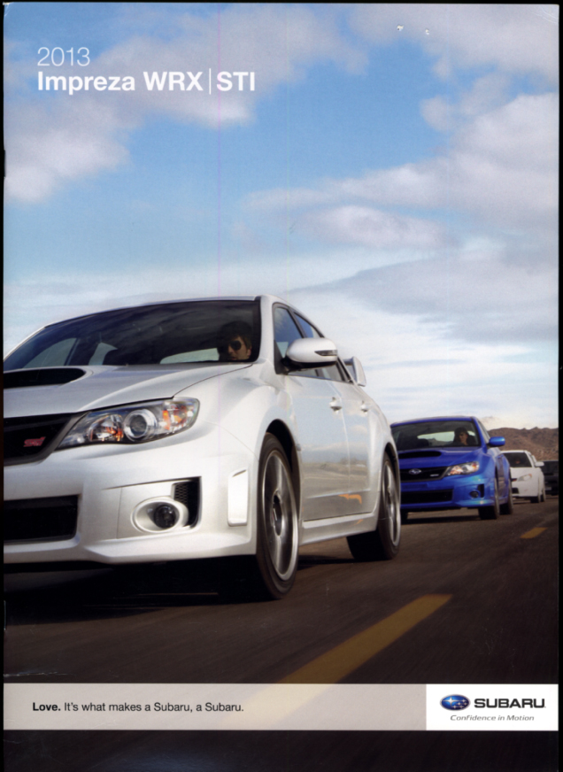 Image for 2013 Subaru Impreza WRX / STI sales brochure