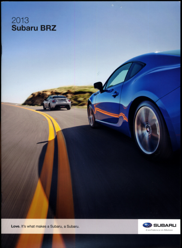 Image for 2013 Subaru BRZ sales brochure
