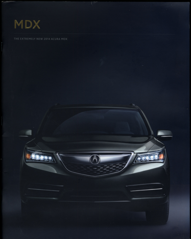 Image for 2014 Acura MDX sales brochure