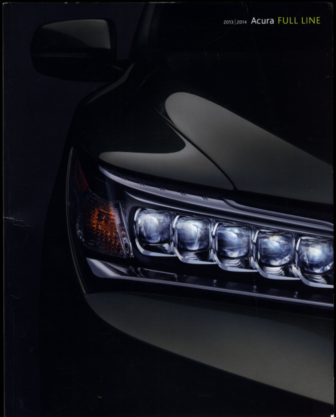 Image for 2013 2014 Acura full-line sales brochure RLX TL TSX ILX ZDX MDX RDX