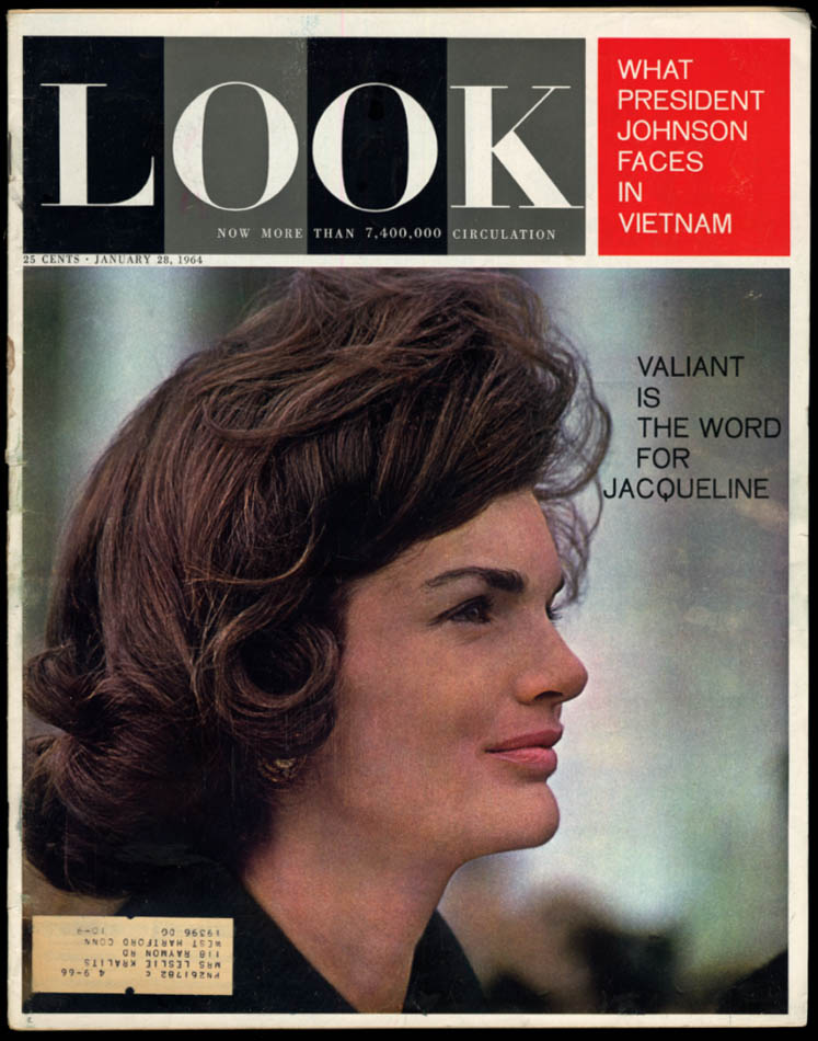 Image for LOOK 1/28 1964 Jacqueline Kennedy LBJ in Vietnam Richard Burton Bob Beattie