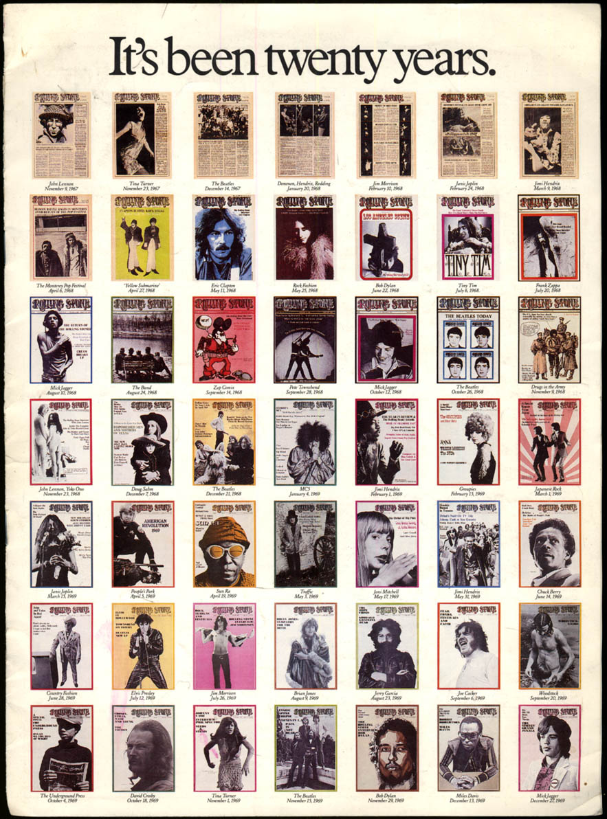 Image for Rolling Stone pictorial It's been twenty years 1987 showing all covers