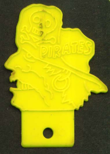 Image for Pittsburgh Pirates plastic bicycle badge 1950s