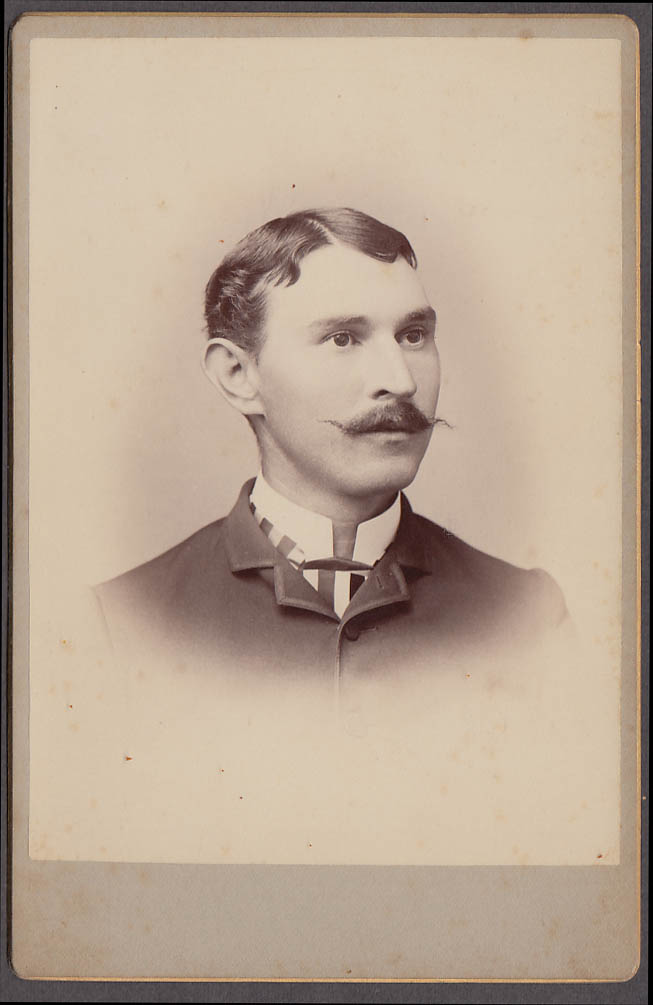Image for Charley McCarthy wax mustache cabinet by Langill Darthmouth NH 1880s