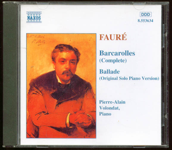 Image for Volondat: Faure Barcarolles Ballade CD Naxos