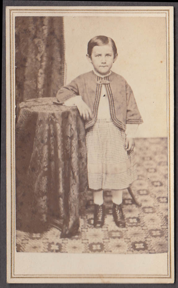 Image for Boy James Dudley Hall age 6 CDV by Lamb Newburyport MA 1863