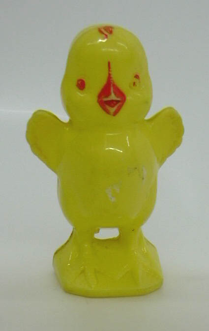 Image for Yellow Chick wings up plastic Easter figure 1950s Knickerbocker Plastic 3 5/8"