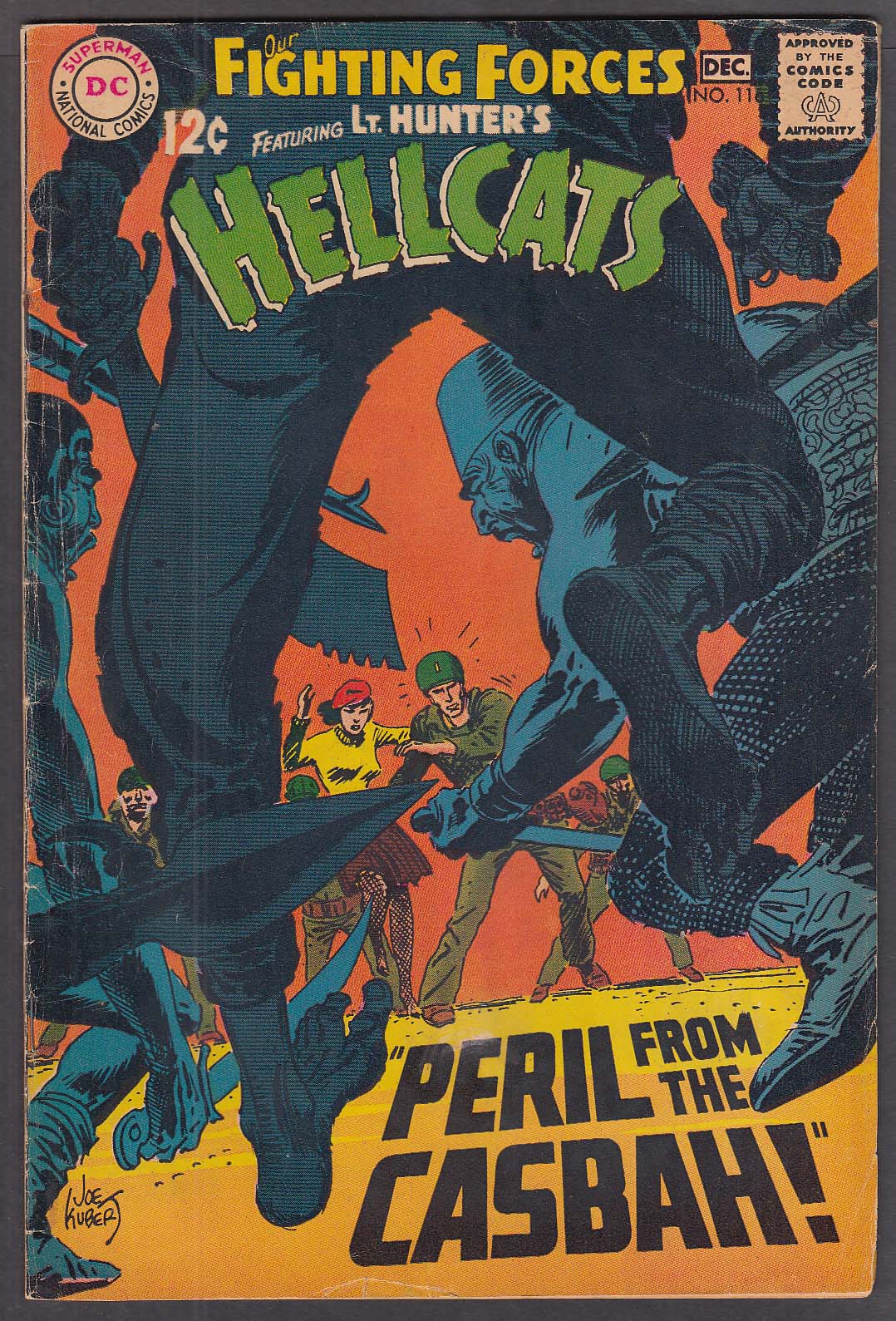 Image for OUR FIGHTING FORCES #116 Lt Hunter's HELLCATS DC comic book 11-12/1968