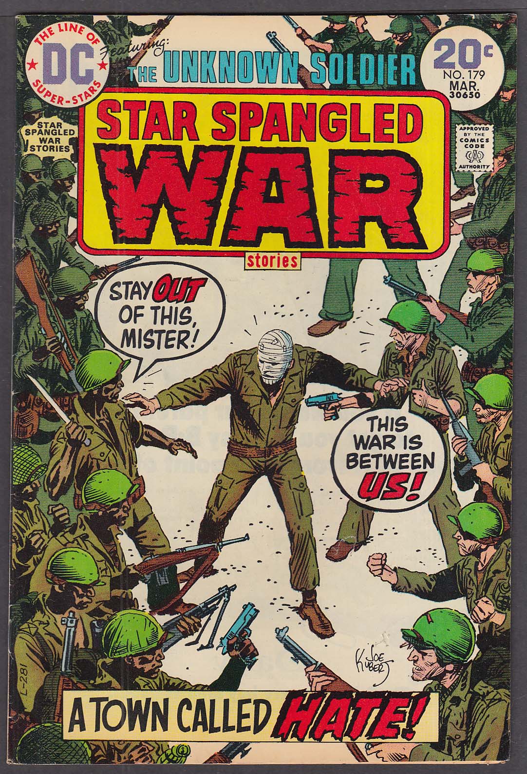 Image for STAR SPANGLED WAR STORIES #179 Unknown Soldier DC comic book 3/1974