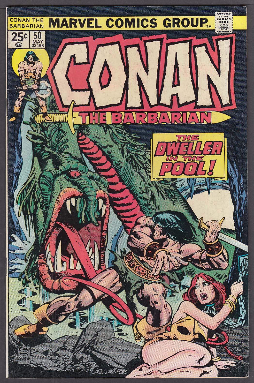 Image for CONAN the BARBARIAN #50 Marvel comic book 5 1975