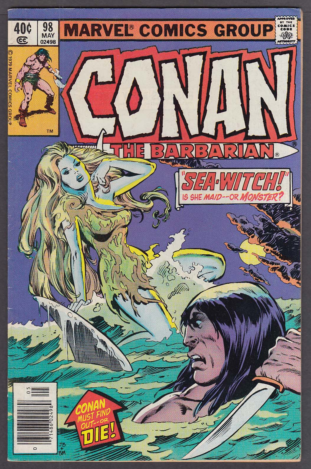 Image for CONAN the BARBARIAN #98 Marvel comic book 5 1979
