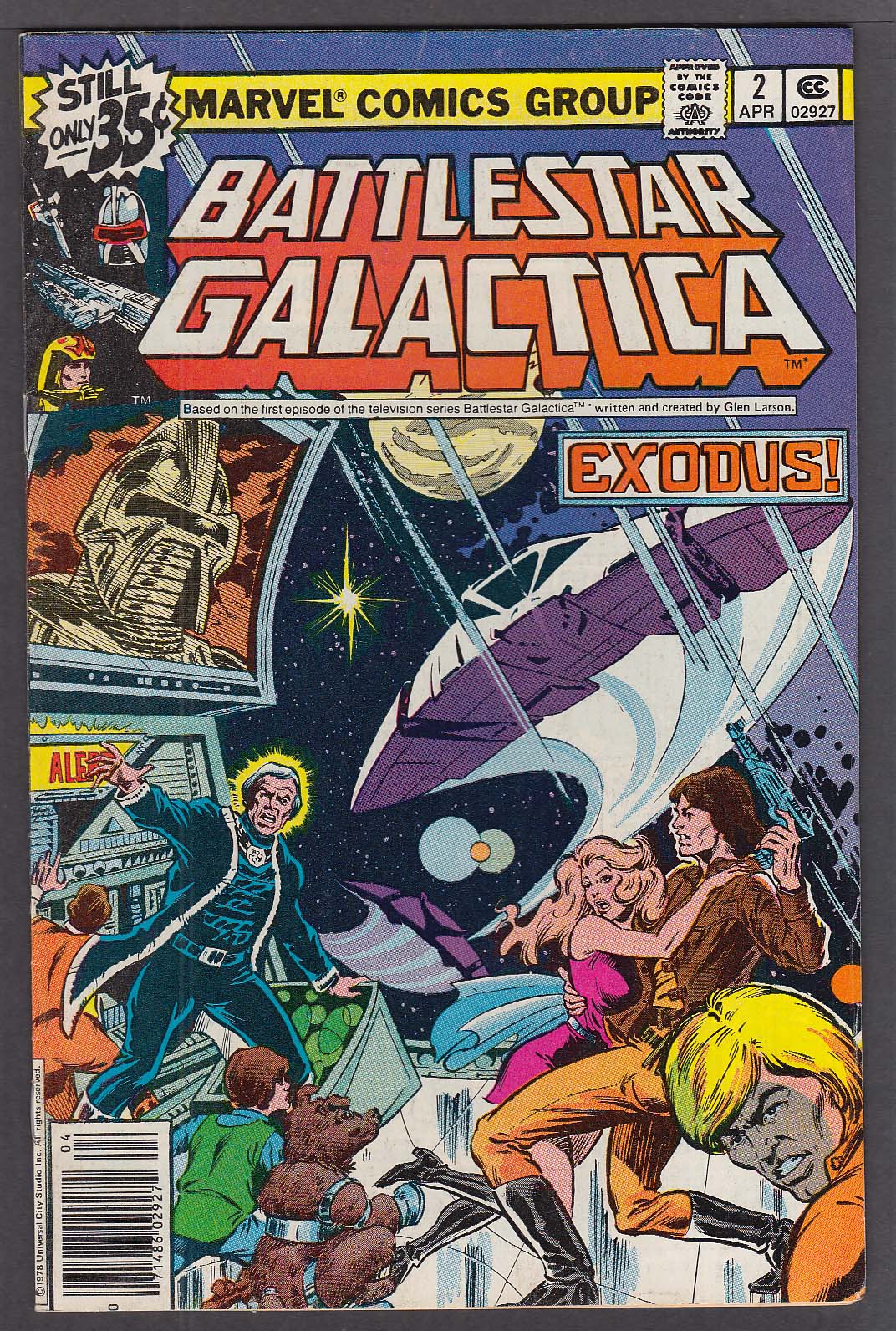 Image for BATTLESTAR GALACTICA #2 Marvel comic book 4 1979