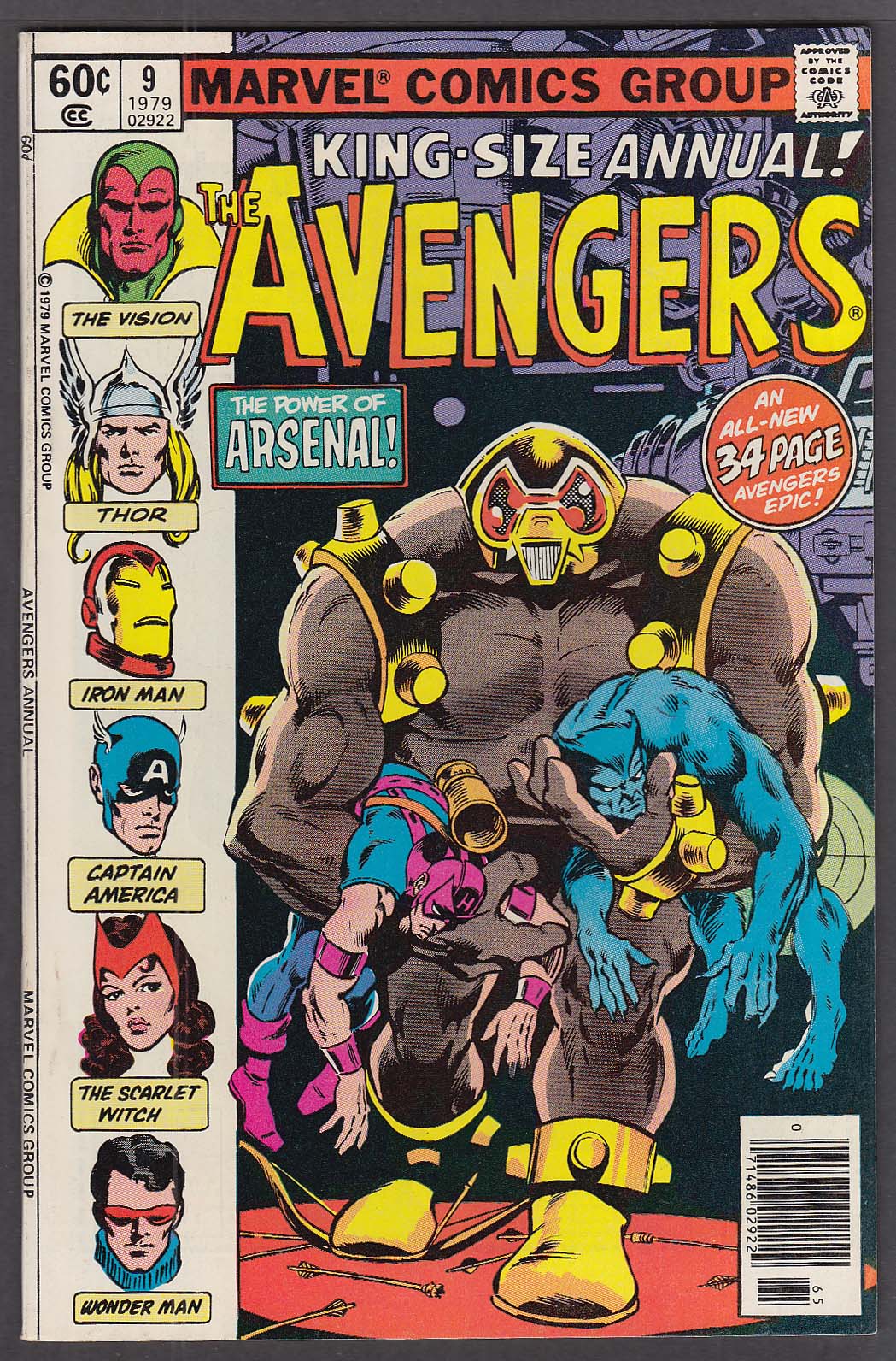Image for The AVENGERS Annual #9 Marvel comic book 1979