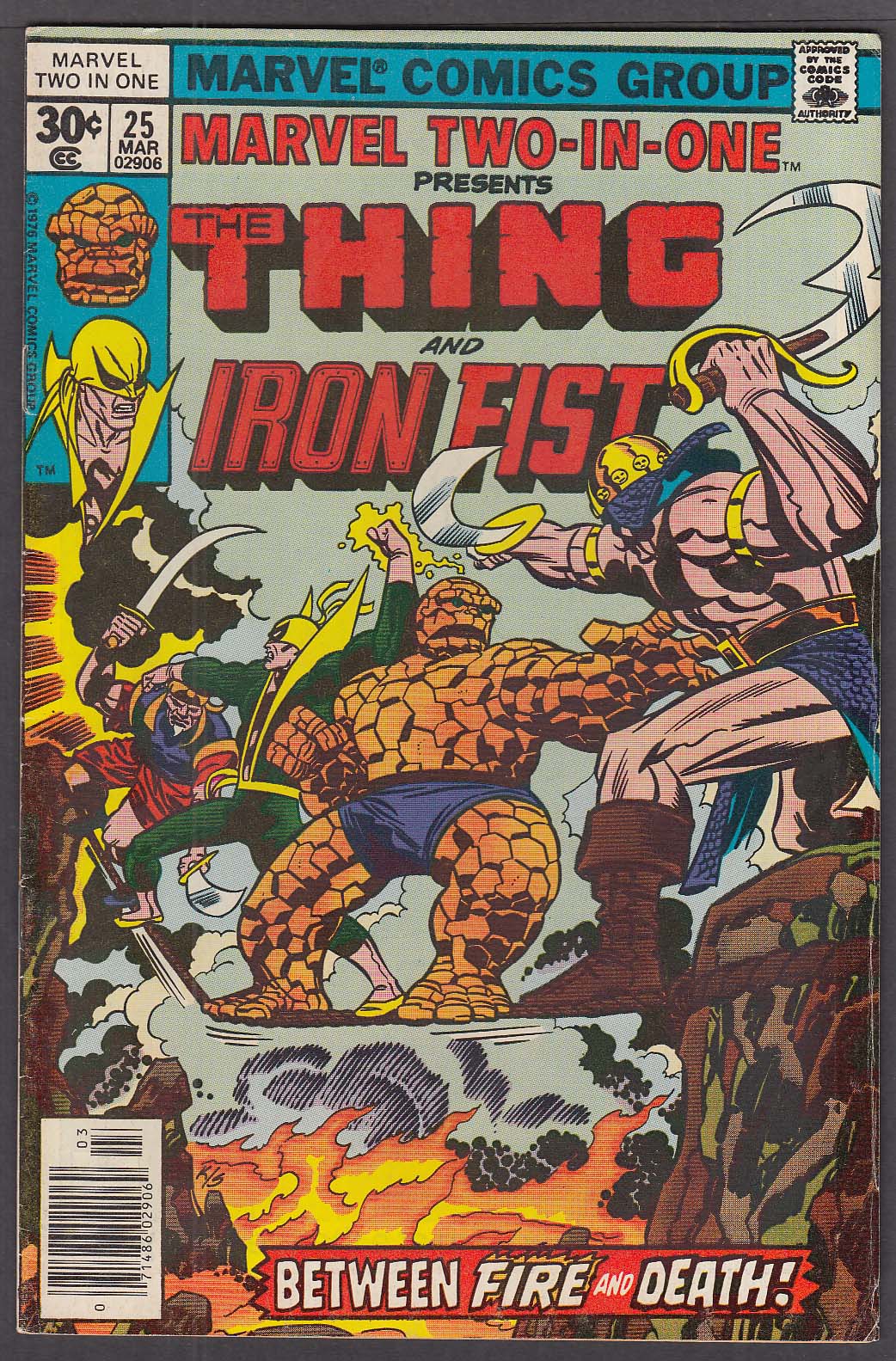Image for MARVEL TWO-IN-ONE #25 The Thing & Iron Fist comic book 3 1977
