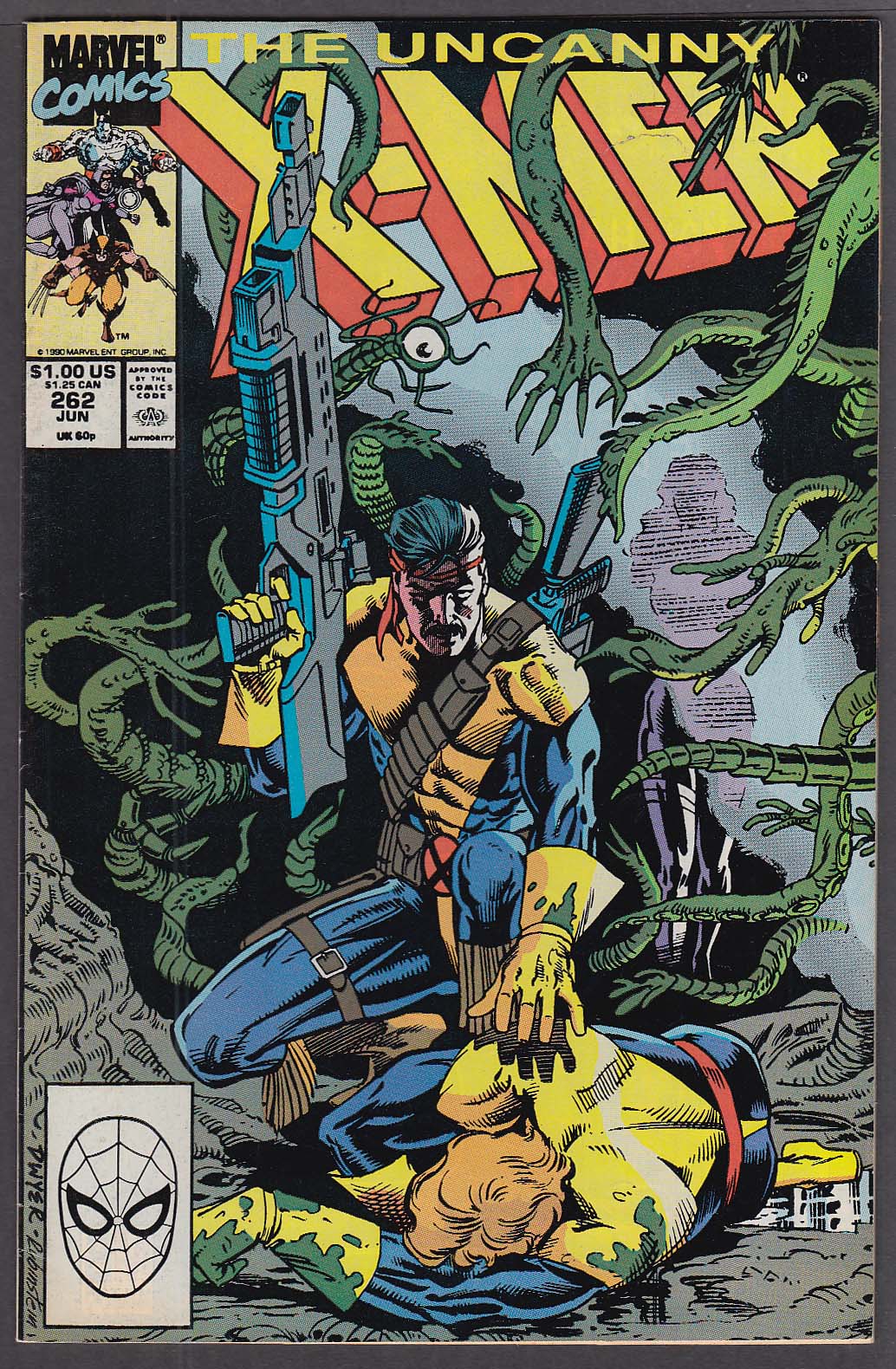 Image for UNCANNY X-MEN #262 Marvel comic book 6 1990