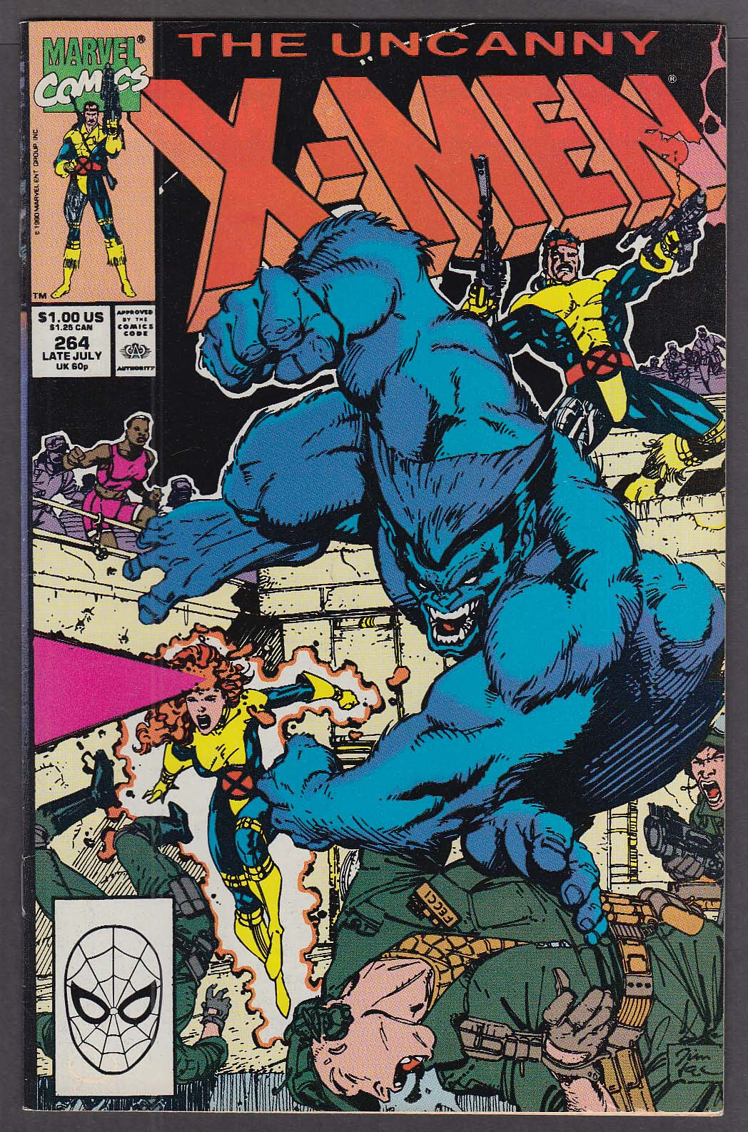 Image for UNCANNY X-MEN #264 Marvel comic book Late 7 1990